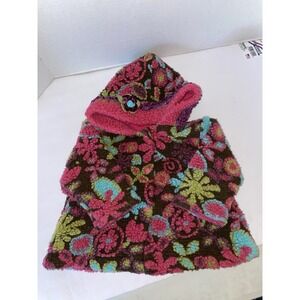 Seeds CORKY & CO Girl's baby 3/6 MO Jacket Hoodie Pink Floral Cottage Core Fairy